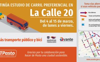 Continuará Estudio de Carril Preferencial en la Calle 20